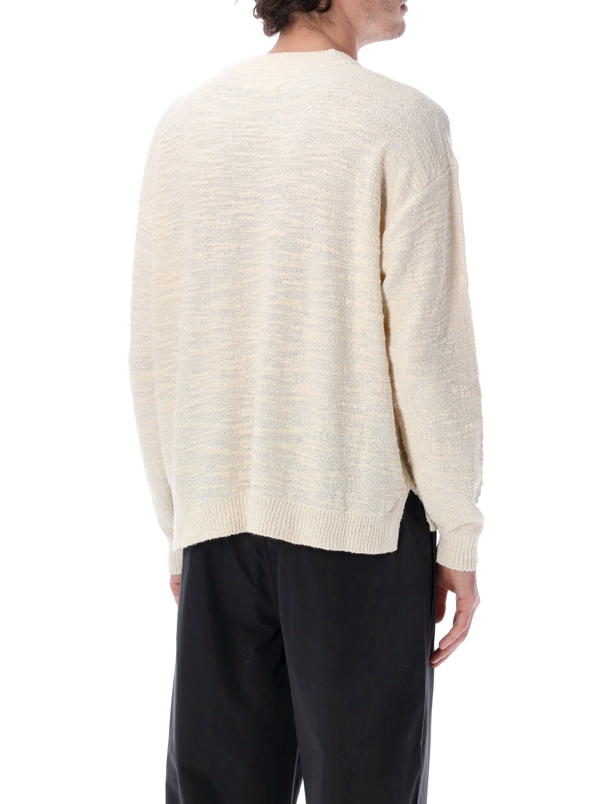 Marant Arnold textured knit sweater Ecru Cotton