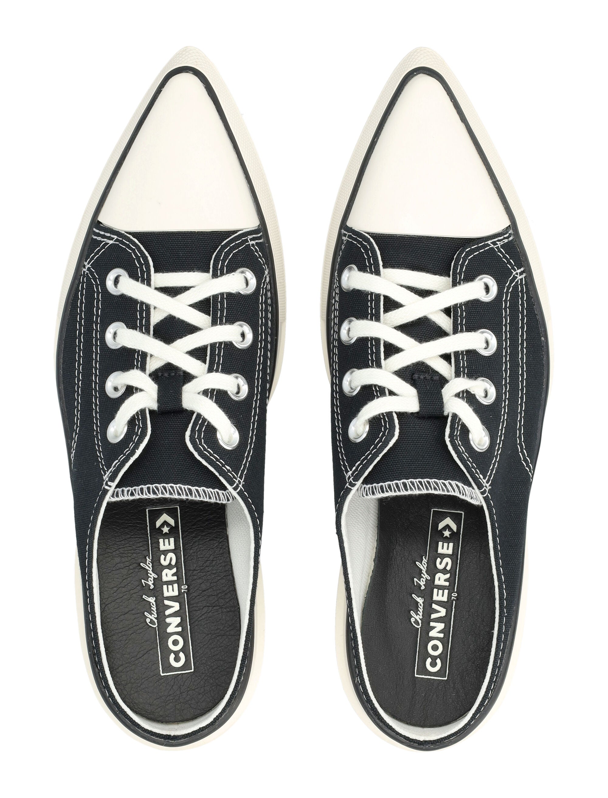 Converse Chuck 70 De Luxe pointed heel platform Black Cotton Sole Sneaker