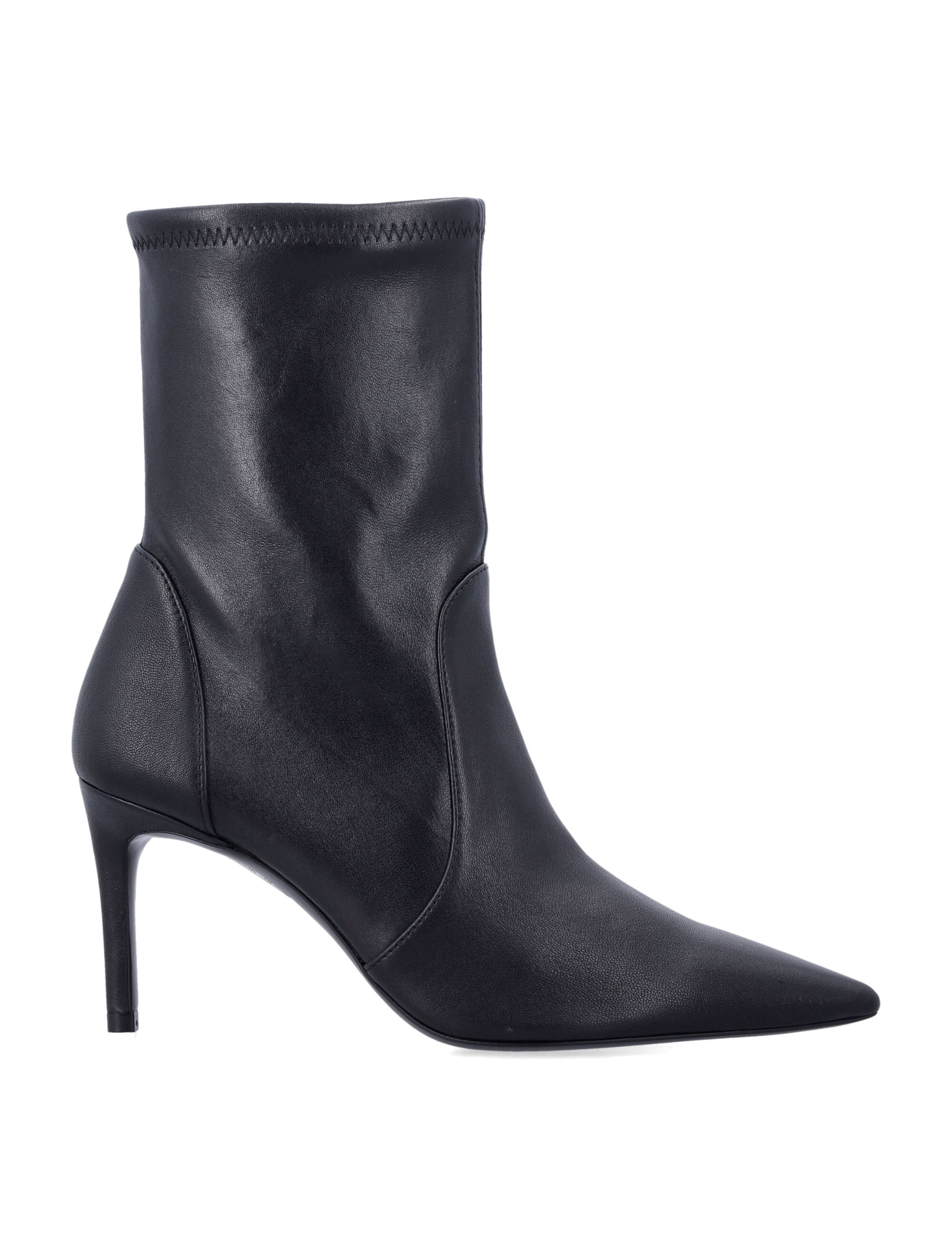 Stuart Power 75 stretch sock booties Weitzman Black Upper Boot