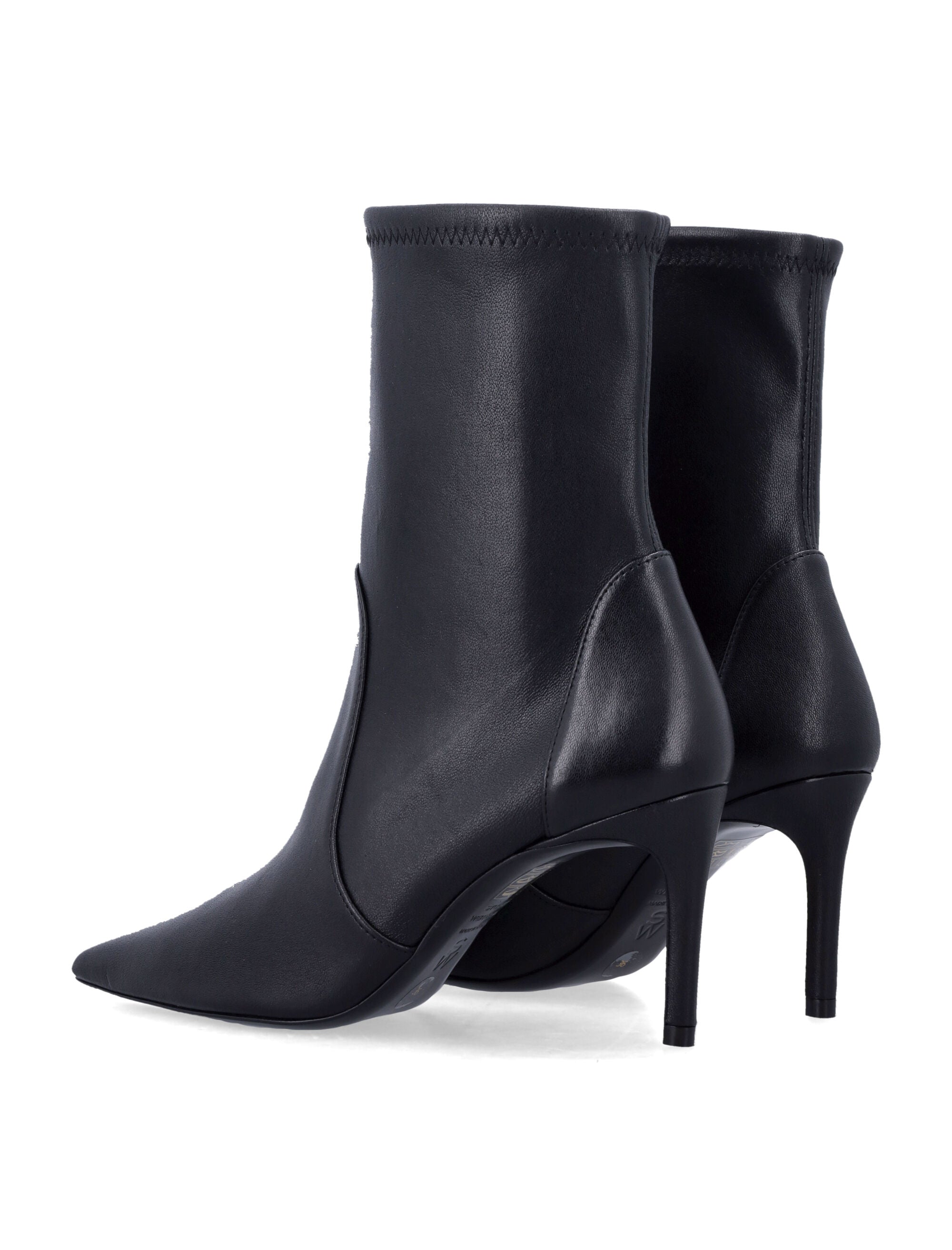 Stuart Power 75 stretch sock booties Weitzman Black Upper Boot