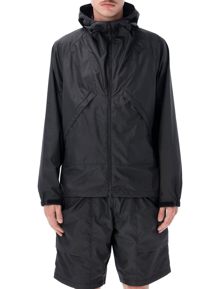 Goldwin Rip-Stop Hooded Jacket Black Polyester