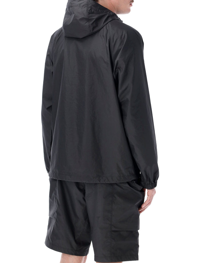 Goldwin Rip-Stop Hooded Jacket Black Polyester