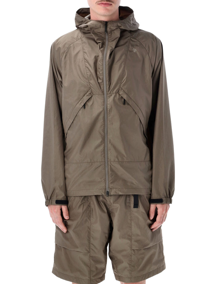 Goldwin Rip-Stop Hooded Jacket Sand Land Polyester