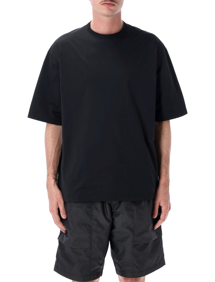 Goldwin Shirring Hem T-Shirt Black Polyester