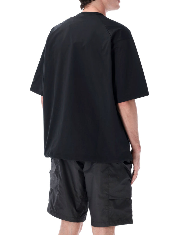 Goldwin Shirring Hem T-Shirt Black Polyester