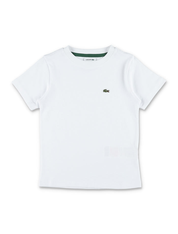 Lacoste Kids Classic Cotton T-Shirt White Organic Combed