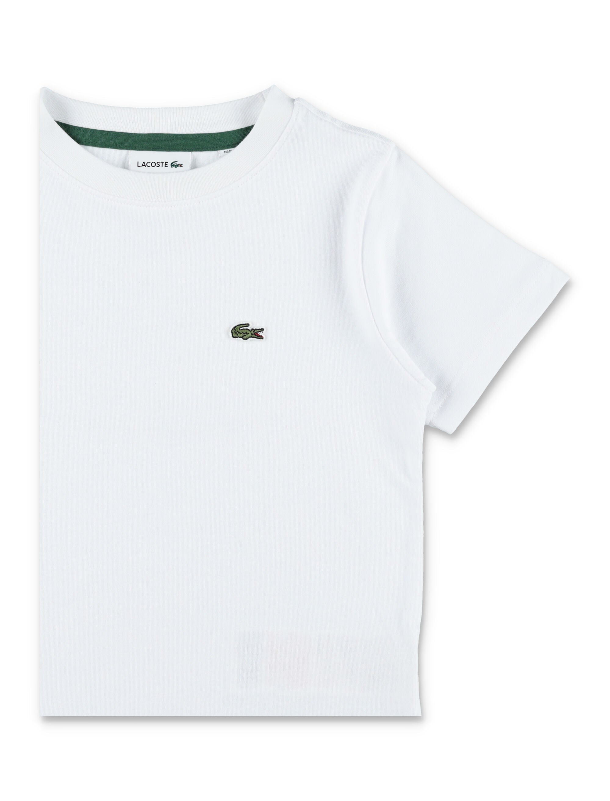 Lacoste Kids Classic Cotton T-Shirt White Organic Combed