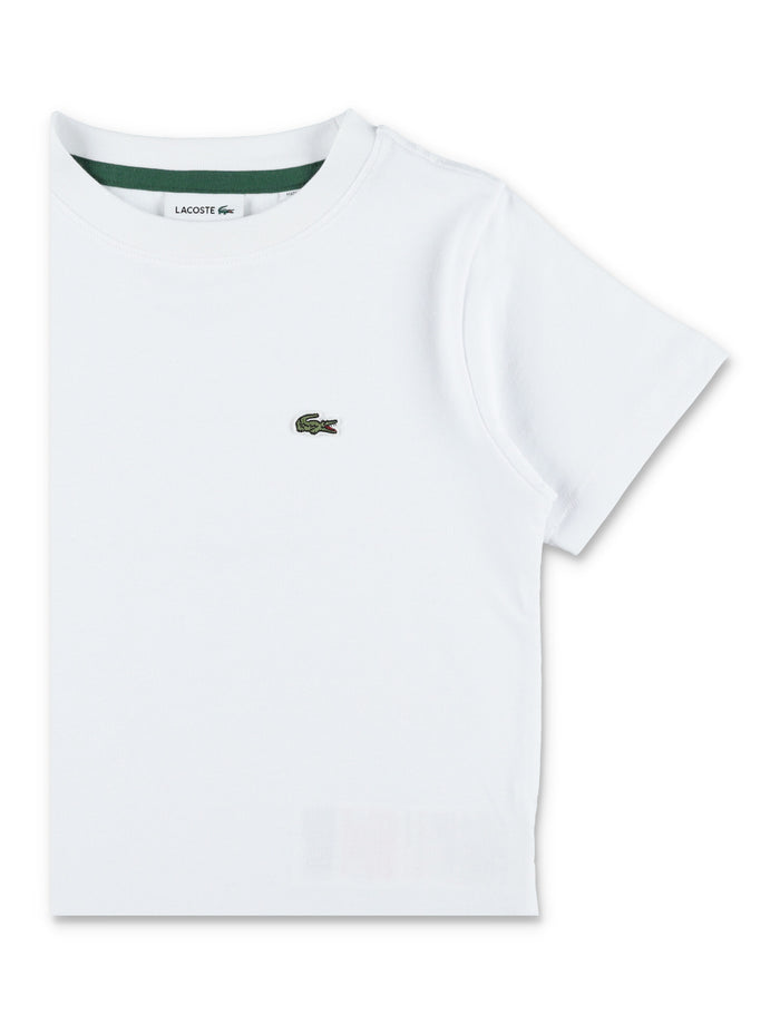 Lacoste Kids Classic Cotton T-Shirt White Organic Combed