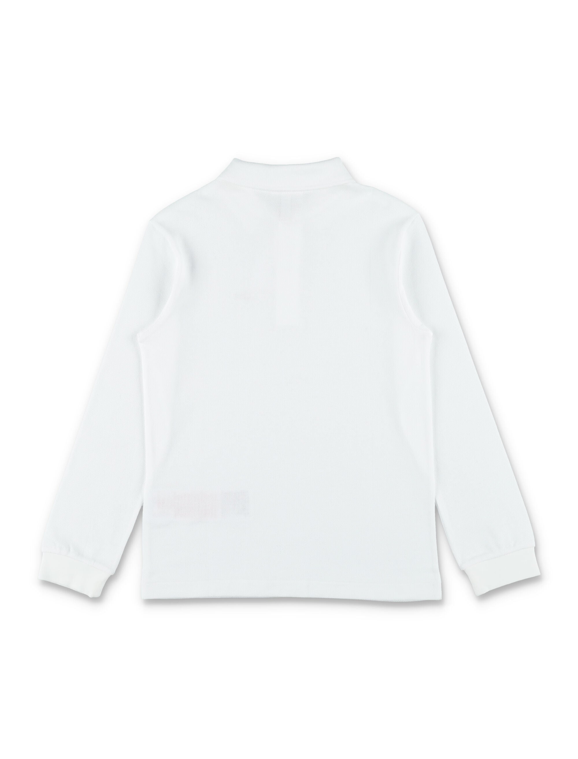Lacoste Boys Long-Sleeve Petit Piqué Polo White Cotton T-shirt
