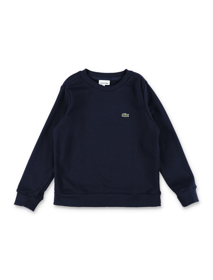 Lacoste Kids Logo Crewneck Sweatshirt Navy Cotton