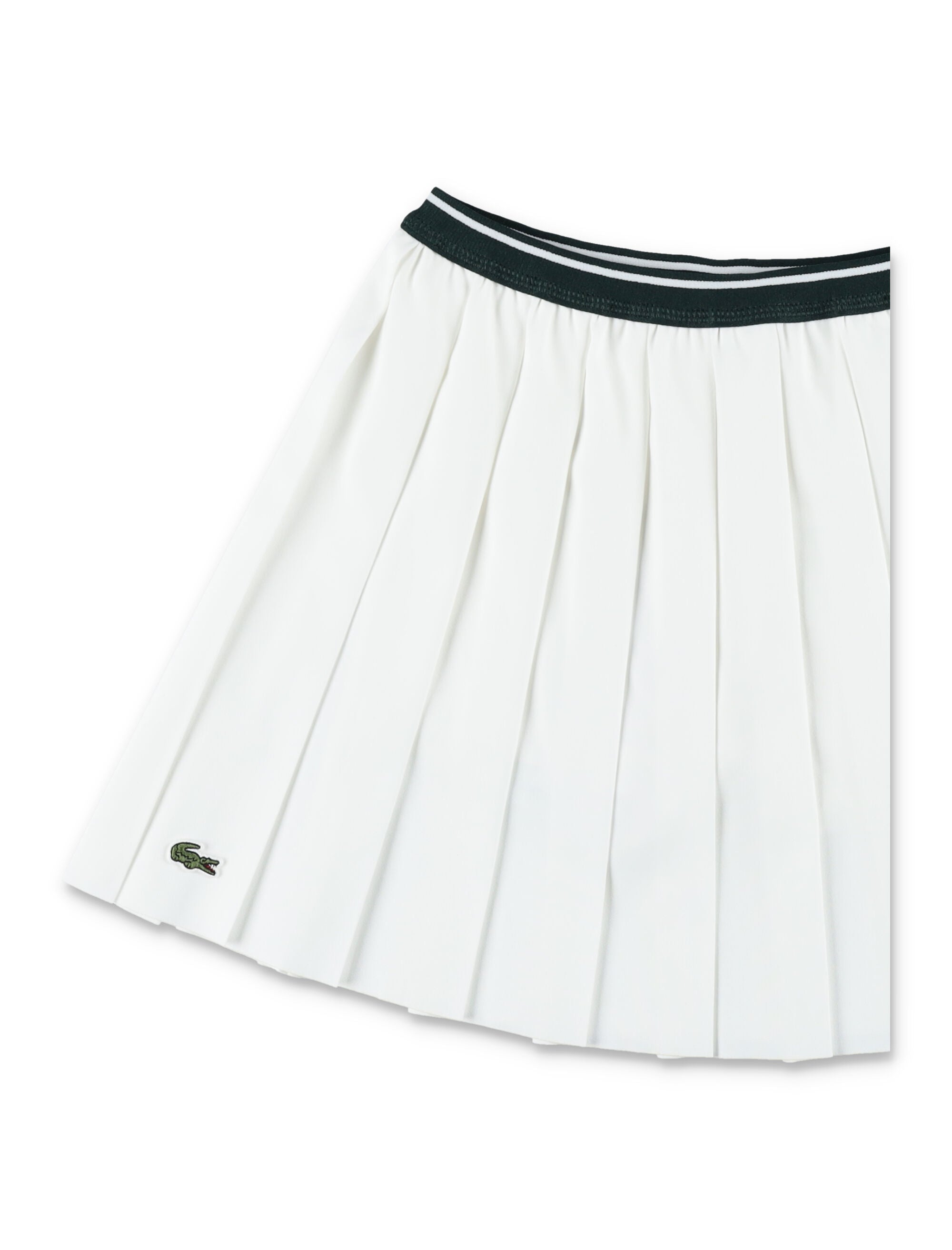 Lacoste girls pleated Oxford tennis skirt White Recycled Polyester