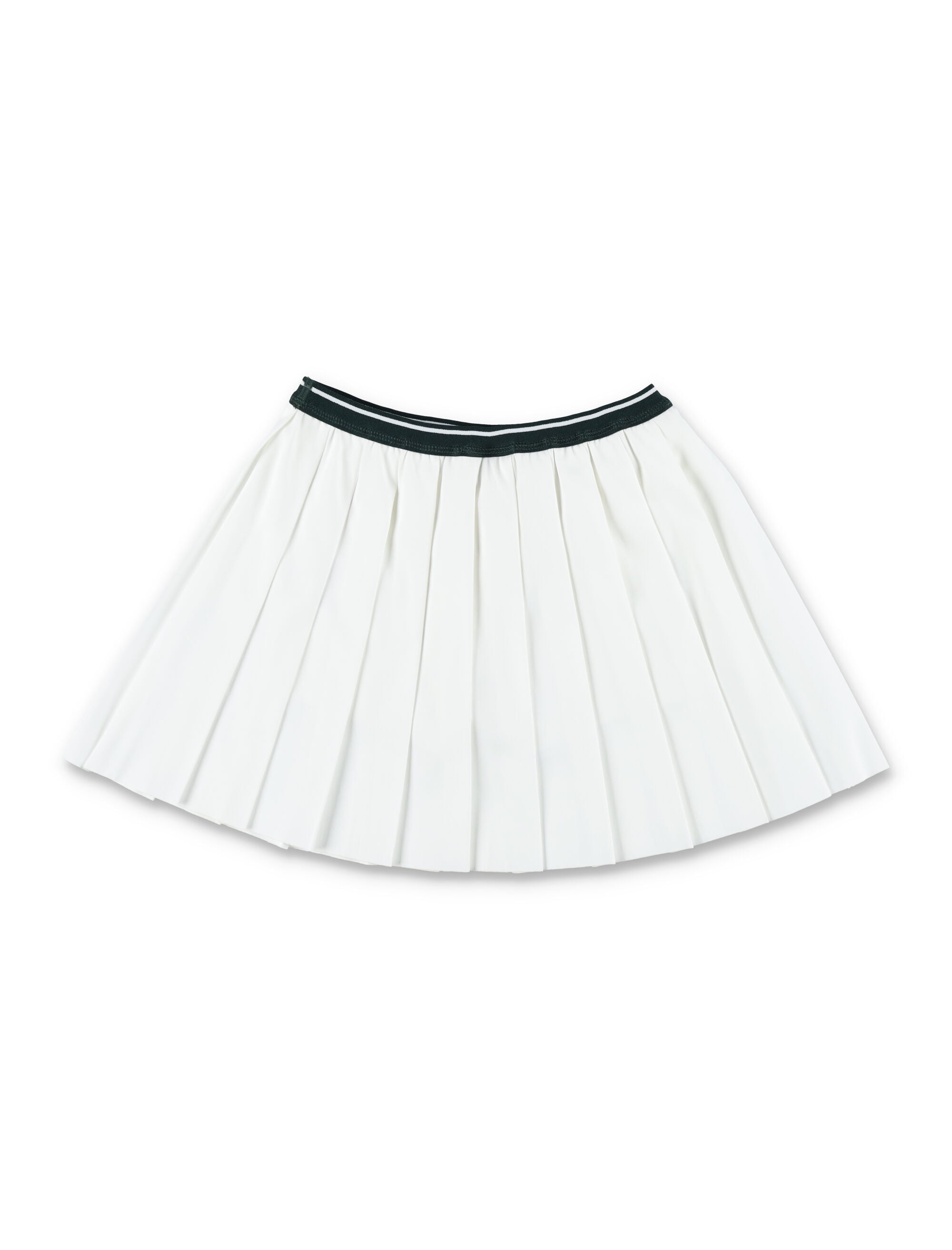 Lacoste Girls Pleated Oxford Tennis Skirt White Recycled Polyester