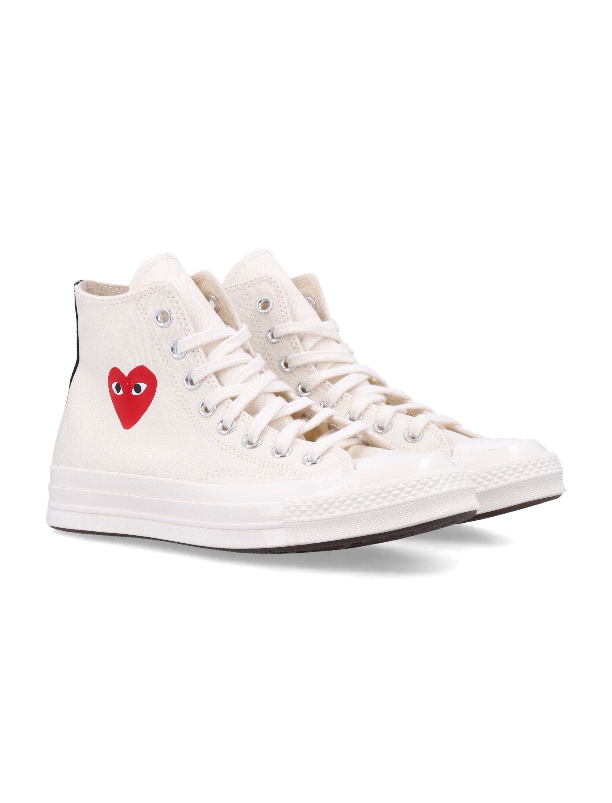 Comme des Garçons Play x Converse high-top sneakers with heart White Cotton Sole