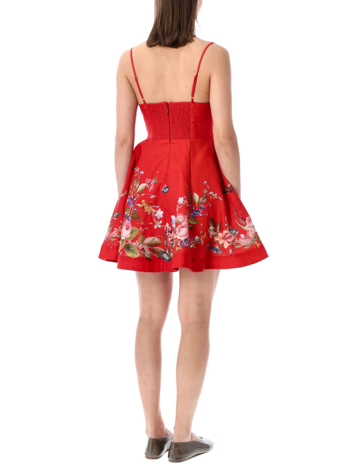 Zimmermann Patience red floral mini dress Flower Linen