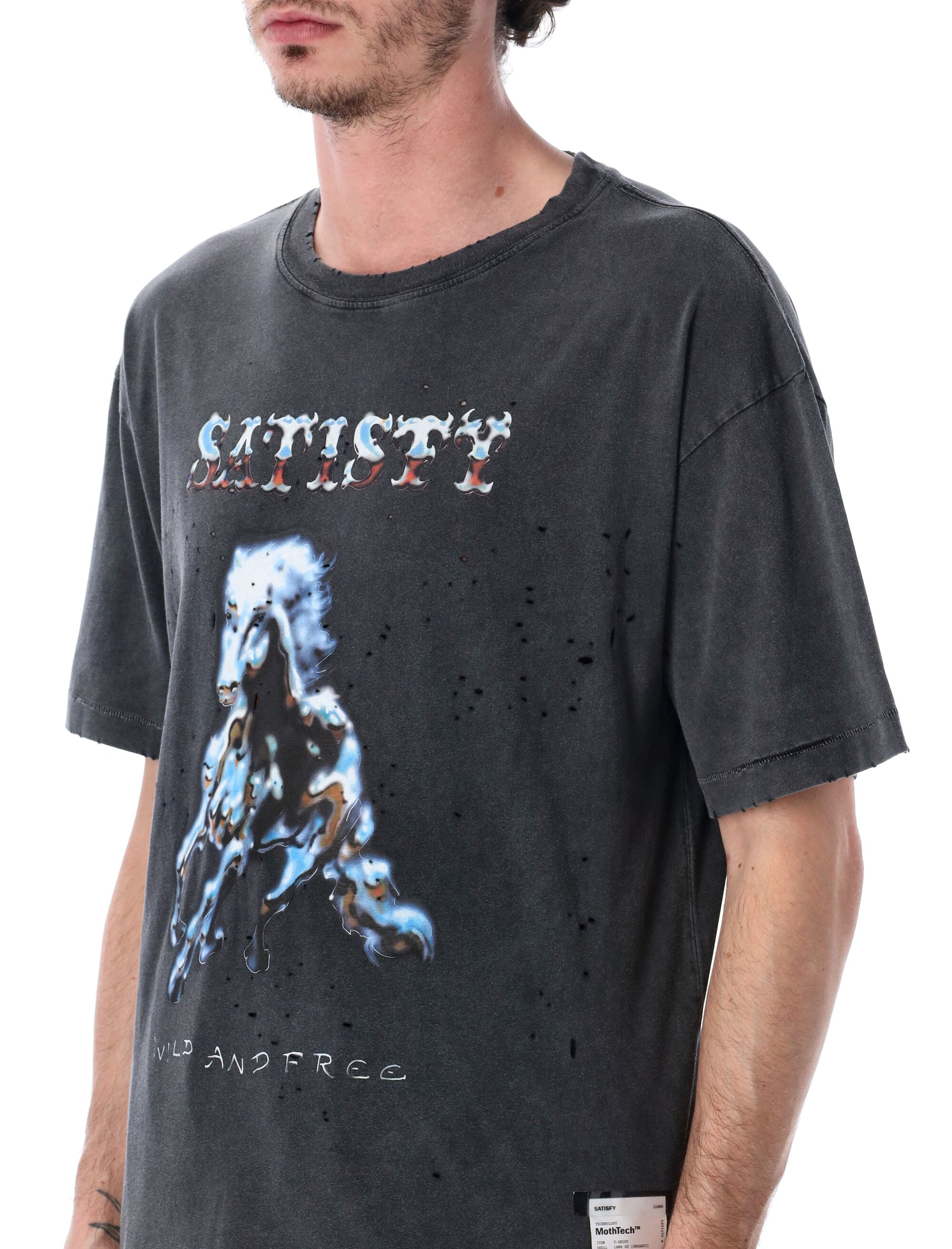 Satisfy Mothtech Organic Cotton T-Shirt Faded Black