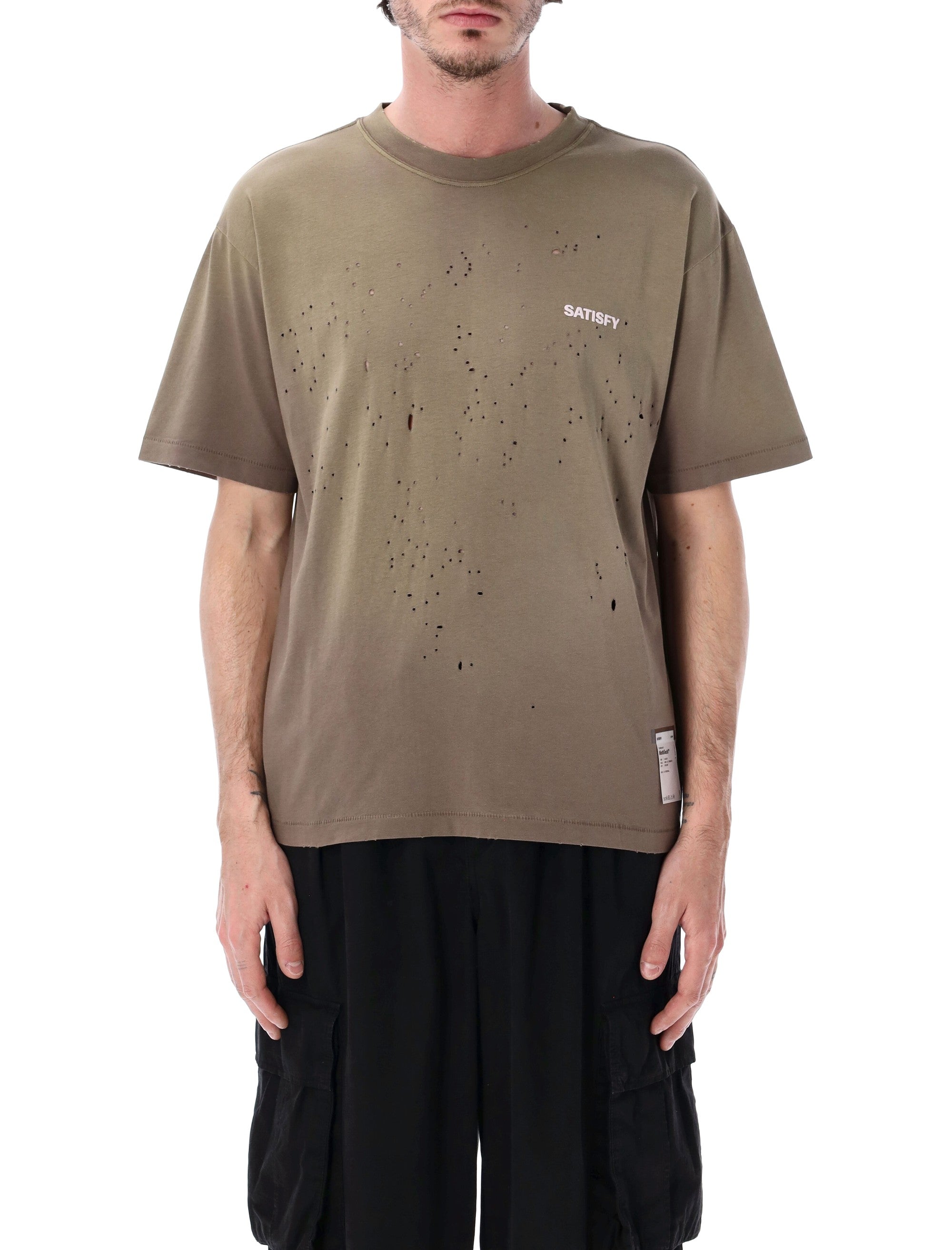 Satisfy Mothtech Logo Organic Cotton T-Shirt Sun Bleached