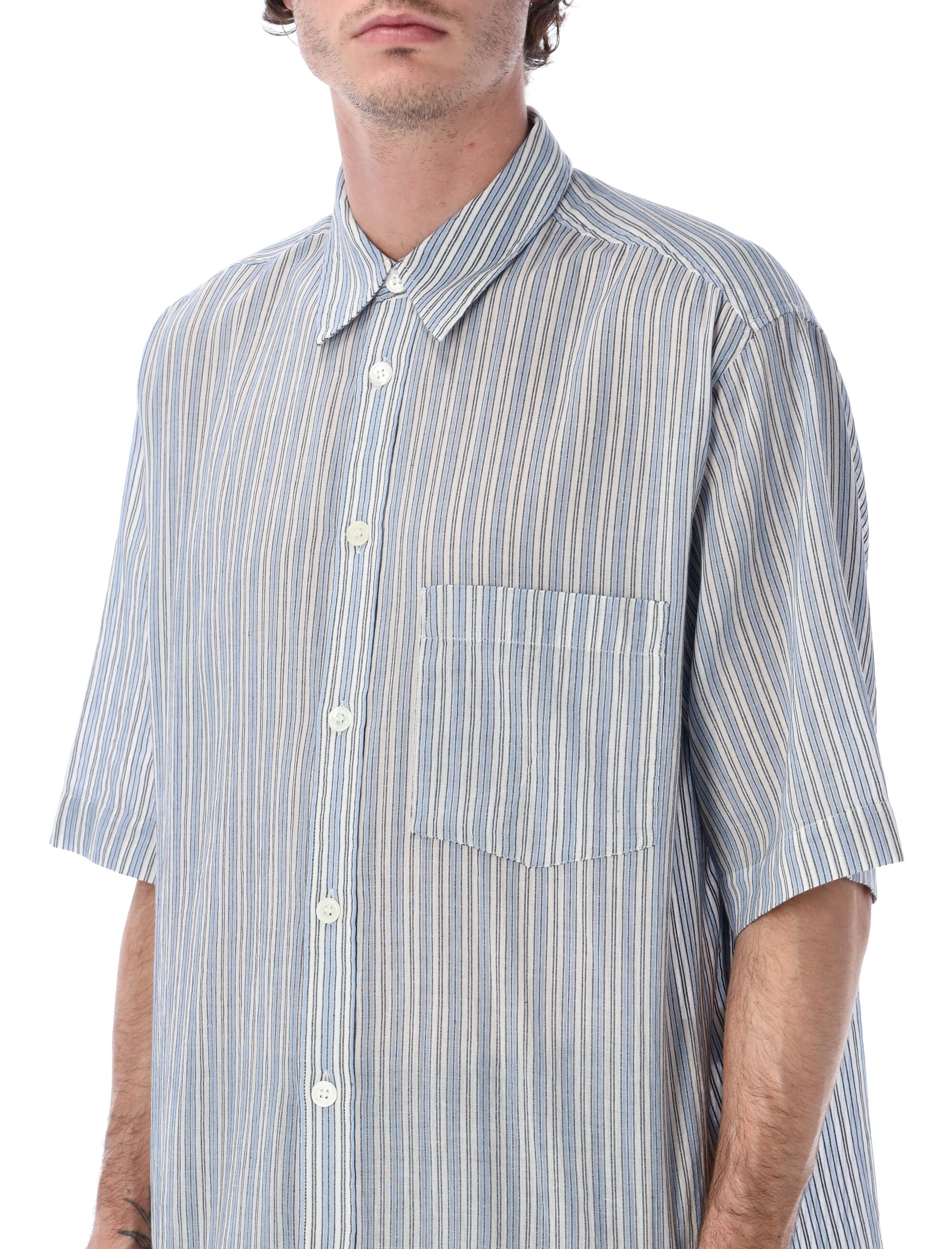 Marant Labilio striped shirt Blue Cotton