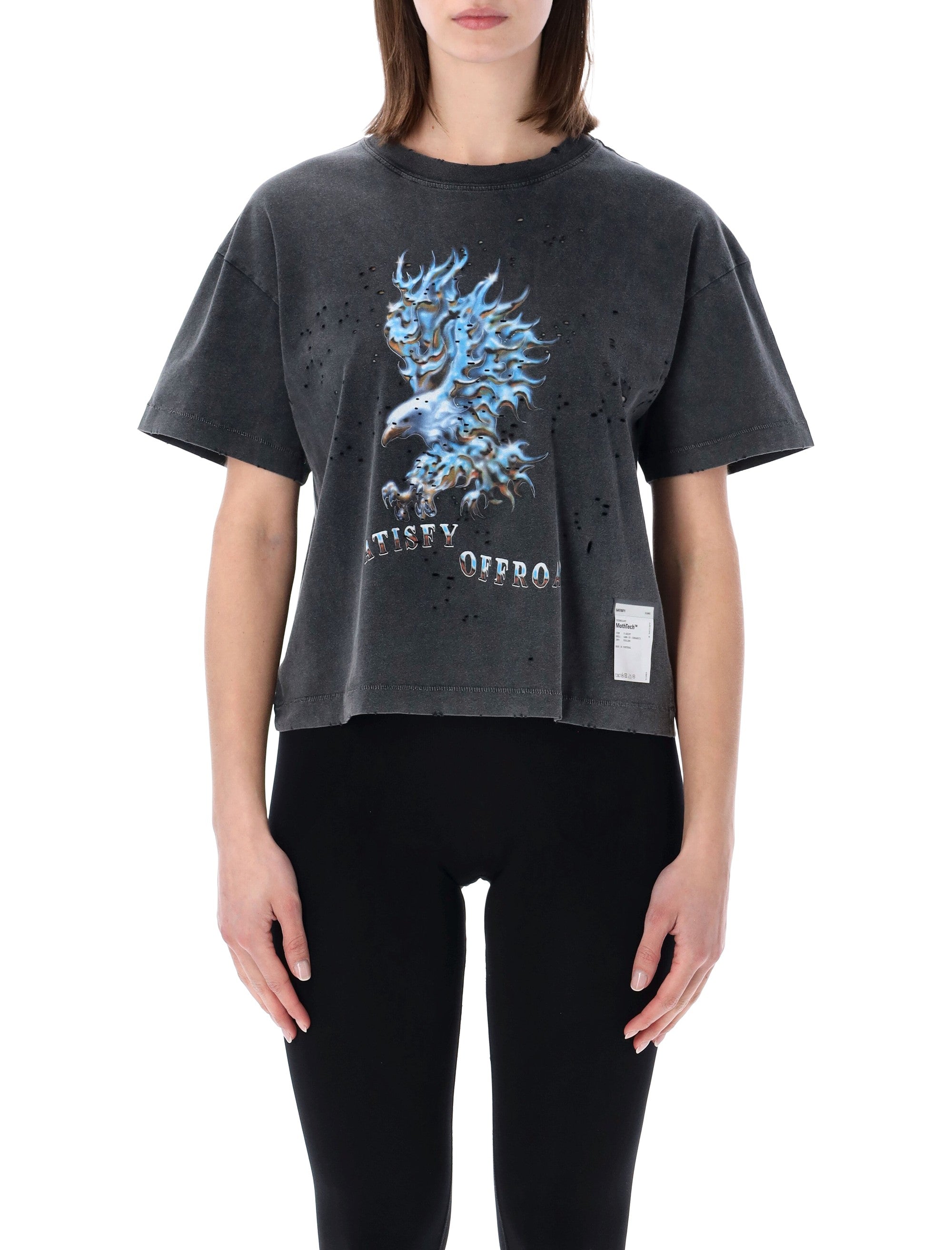 The Satisfy Mothtech™ T-Shirt Aged Black Organic Cotton