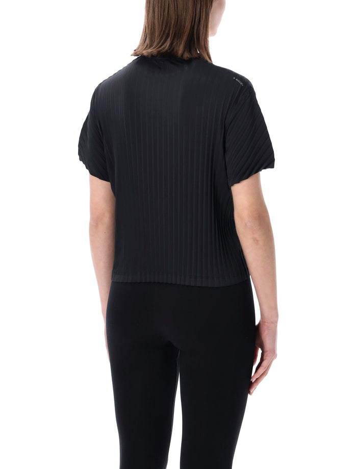 Satisfy Auralite™ Pleated T-Shirt Black Recycled Polyester