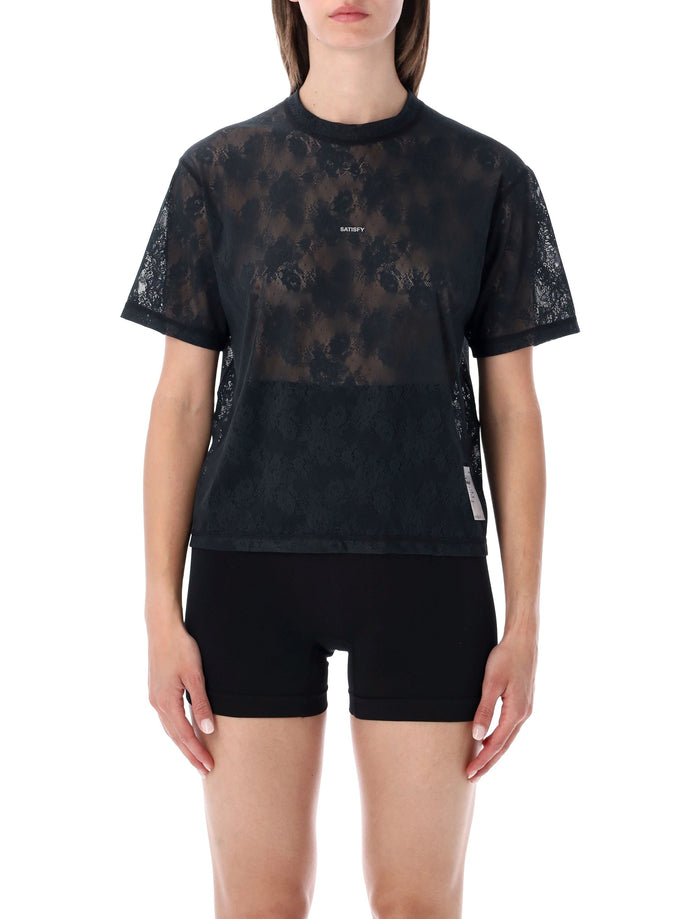 Satisfy Spacelace Tee Black Polyamide T-shirt