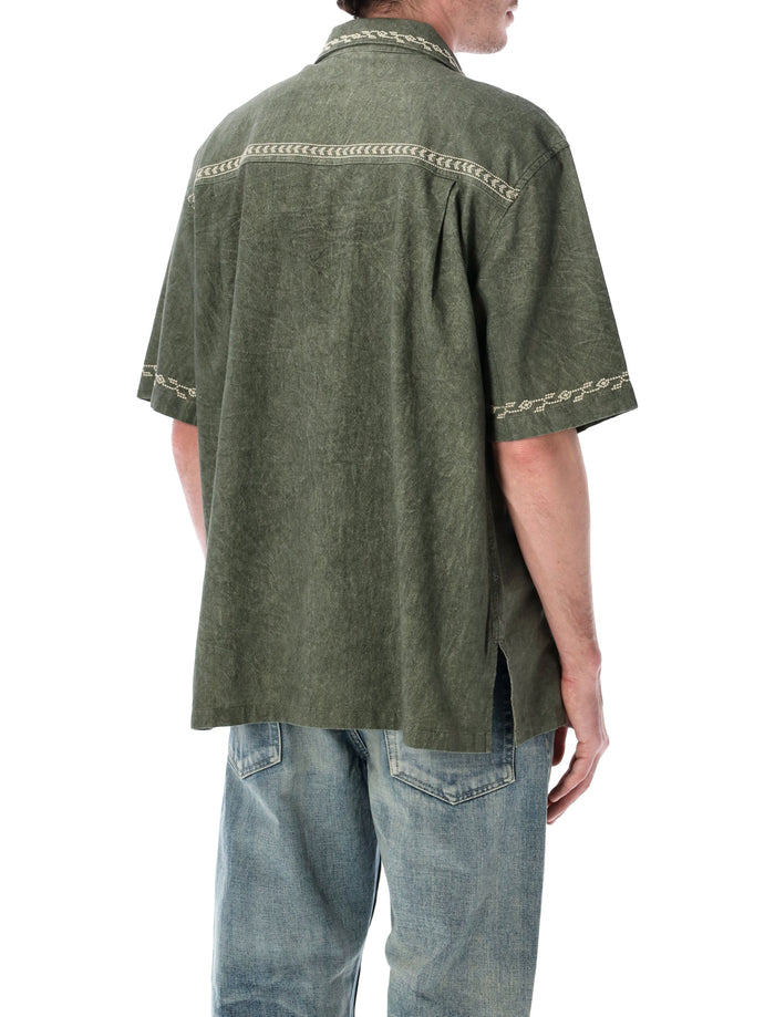 Marant Zekim Embroidered Cotton Shirt Ly Khaki