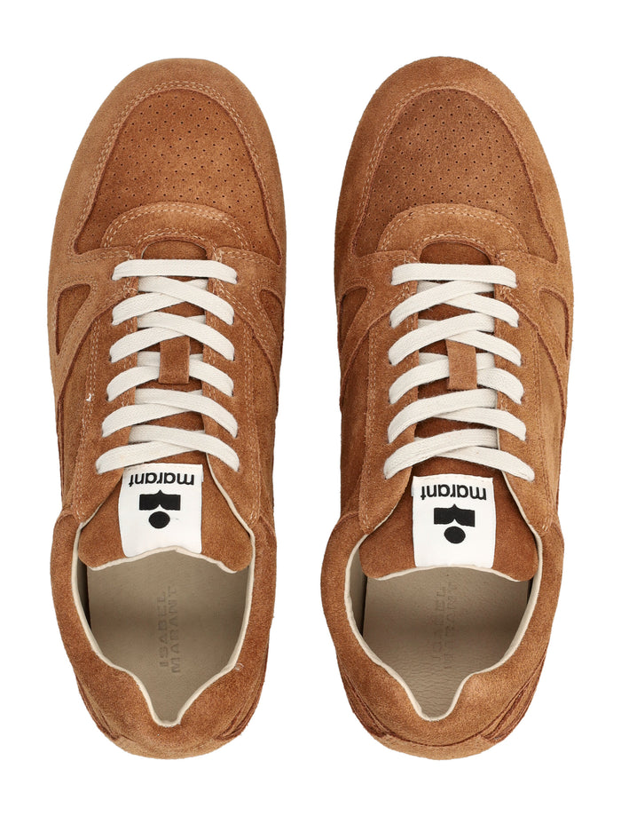 Marant Sennyh cognac suede leather sneakers Cow Sole