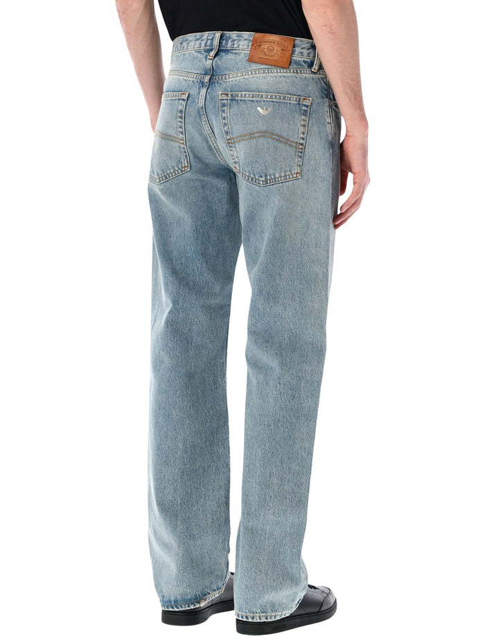 Emporio Armani Vintage Denim J70 Jeans Light Blue Cotton