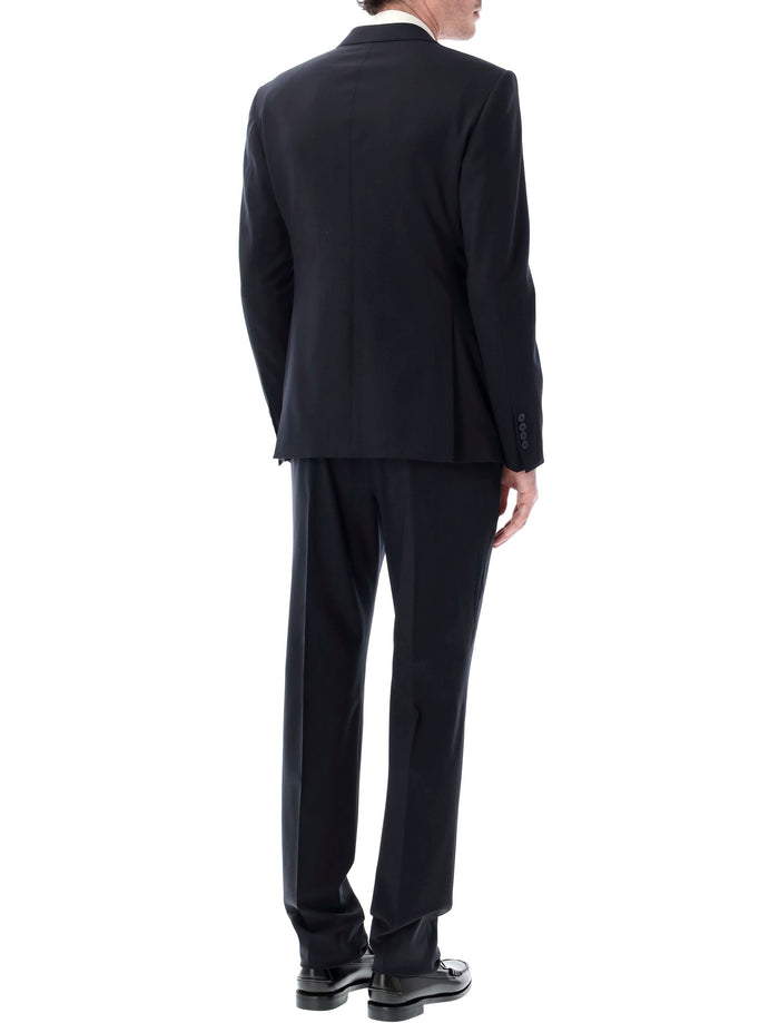 Emporio Armani single-breasted wool suit Blue Virgin