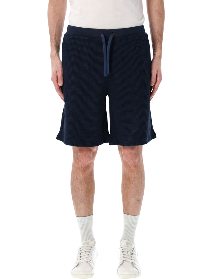 Emporio Armani Icon Jersey Stitch Drawstring Bermuda Blue Cotton Short