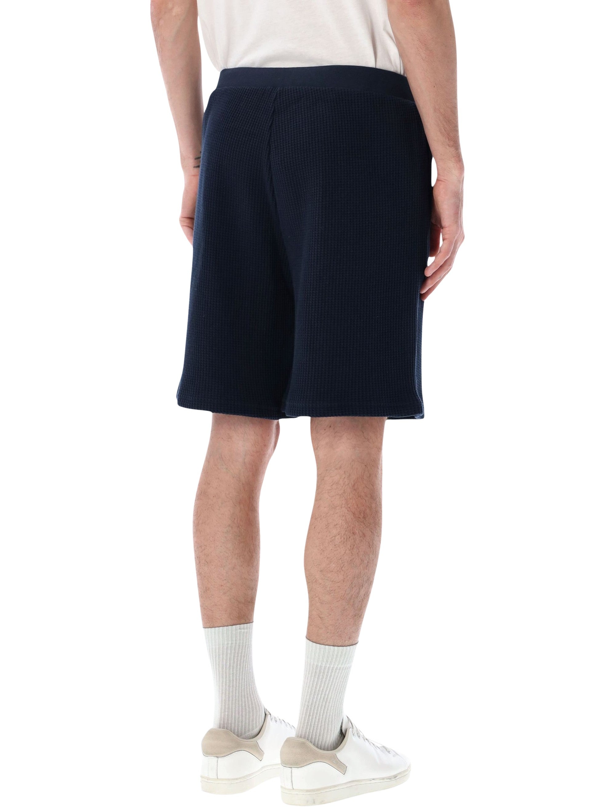 Emporio Armani Icon Jersey Stitch Drawstring Bermuda Blue Cotton Short
