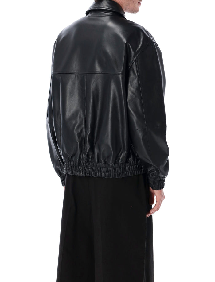Studio Nicholson Piston Lamb Leather Jacket Black Lining