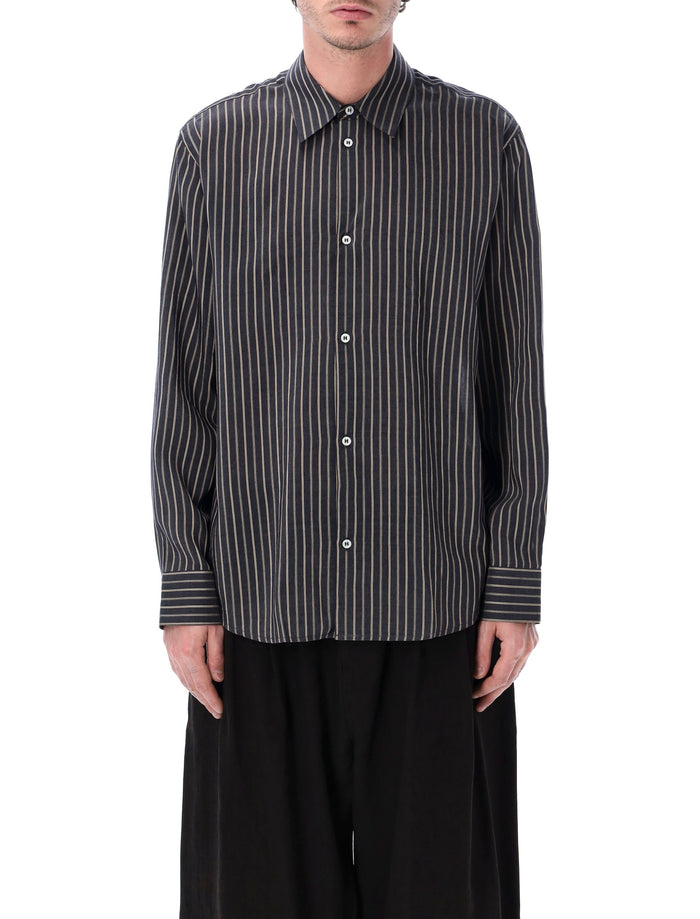 Studio Nicholson View Lyocell-Silk Shirt Indigo