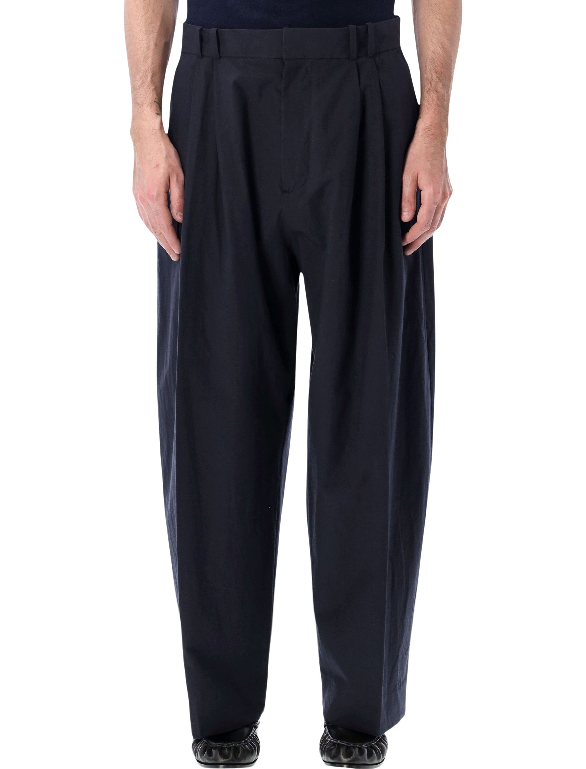 Studio Nicholson Line Linen-Viscose Pants Ink