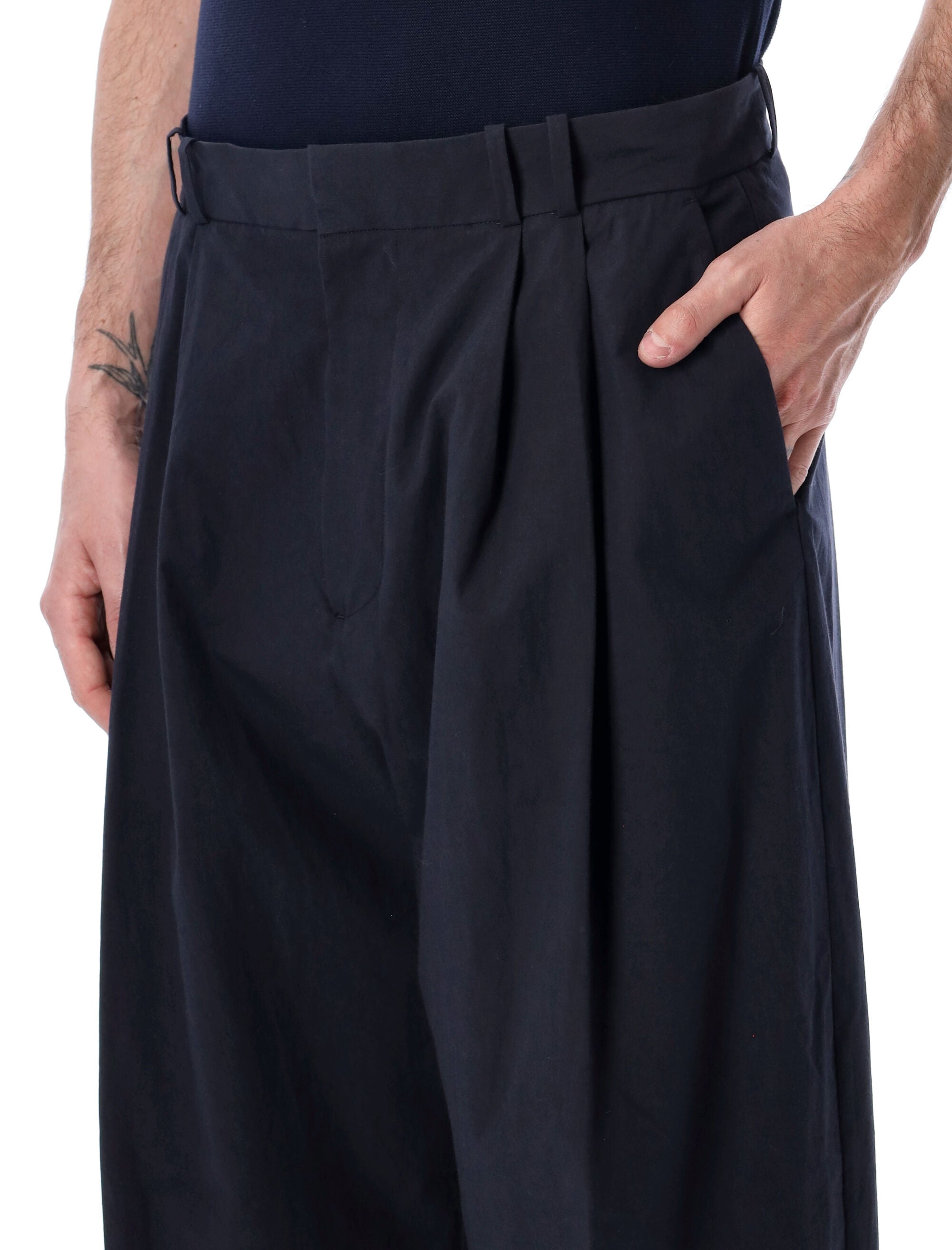 Studio Nicholson Line Linen-Viscose Pants Ink