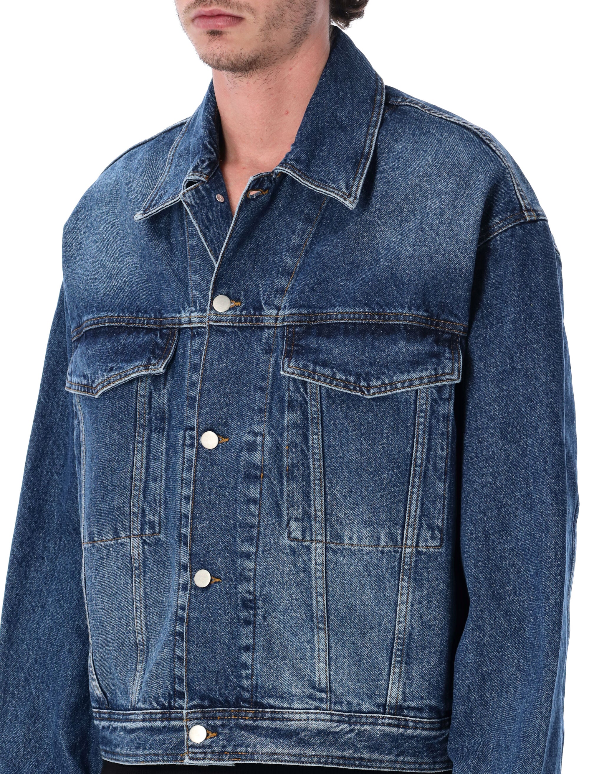 Studio Nicholson Stein Denim Jacket Warn Wash Indigo Cotton