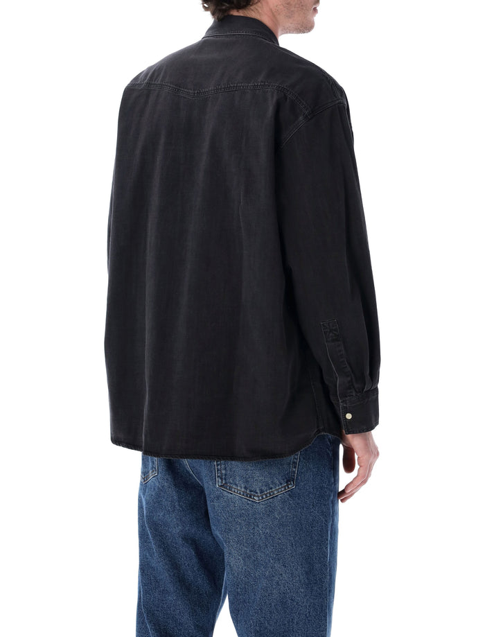 Studio Nicholson Mylo Cotton Denim Shirt Wash Black