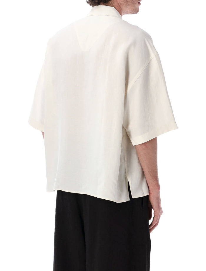 Studio Nicholson Lemmer Linen-Viscose Shirt Chalk