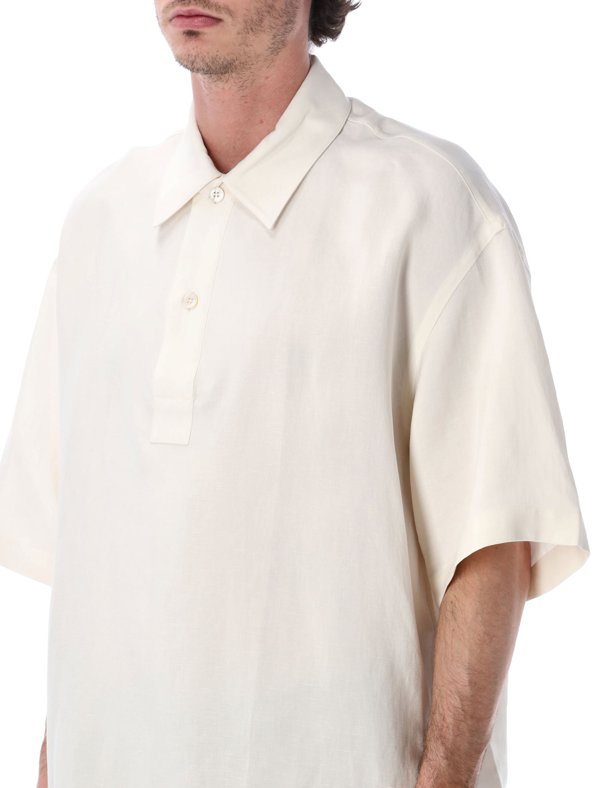 Studio Nicholson Lemmer Linen-Viscose Shirt Chalk