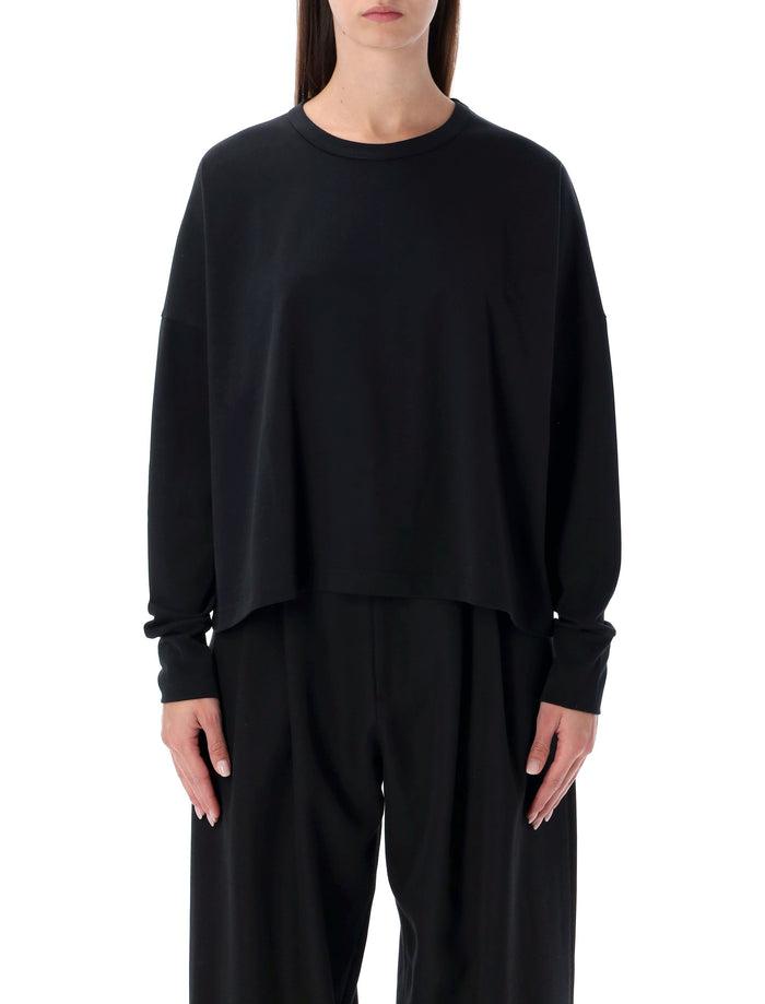 Studio Nicholson Loop cotton jersey long sleeve t-shirt Black Tshirt