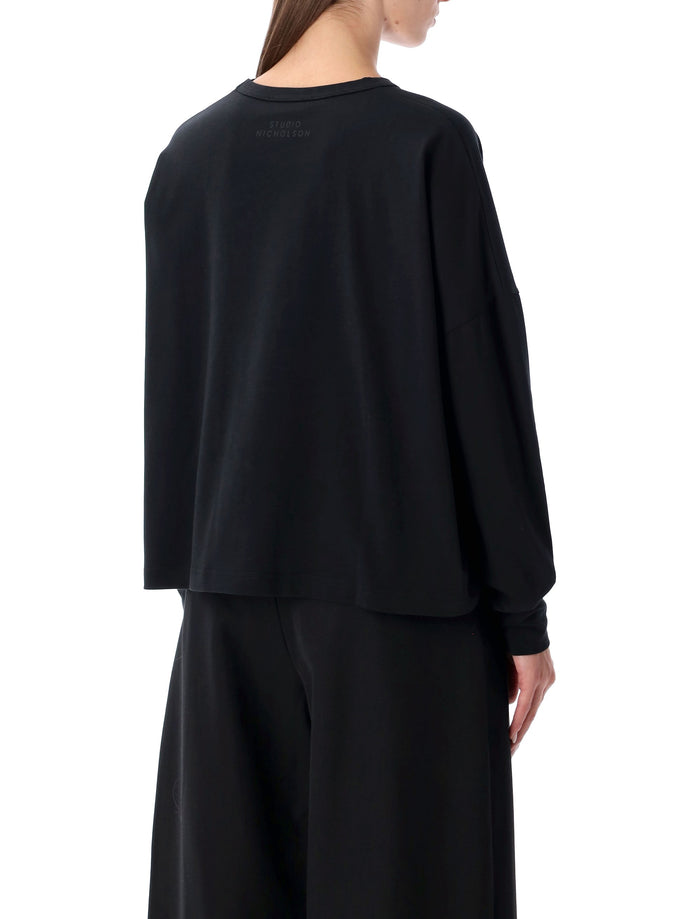 Studio Nicholson Loop cotton jersey long sleeve t-shirt Black Tshirt