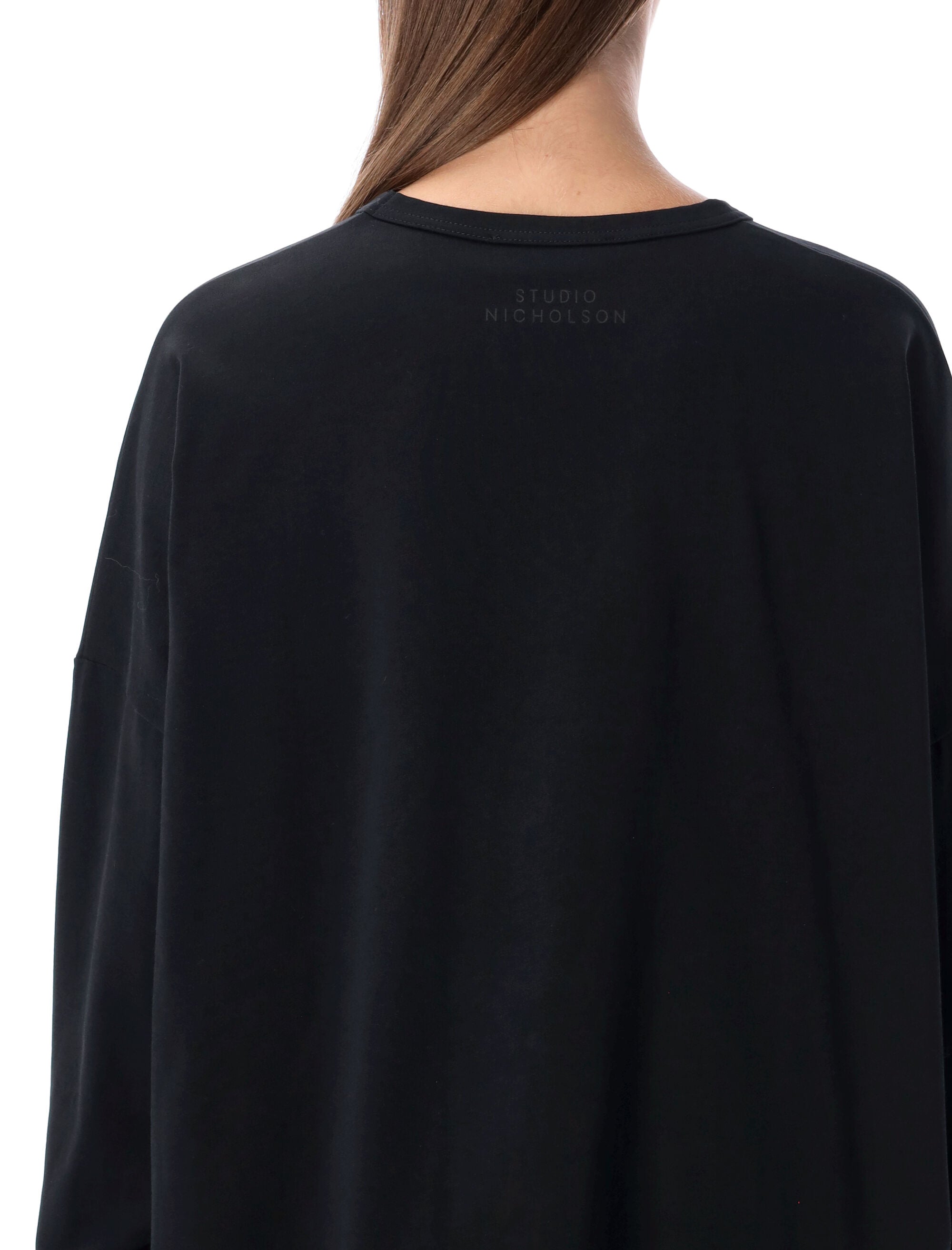 Studio Nicholson Loop cotton jersey long sleeve t-shirt Black Tshirt
