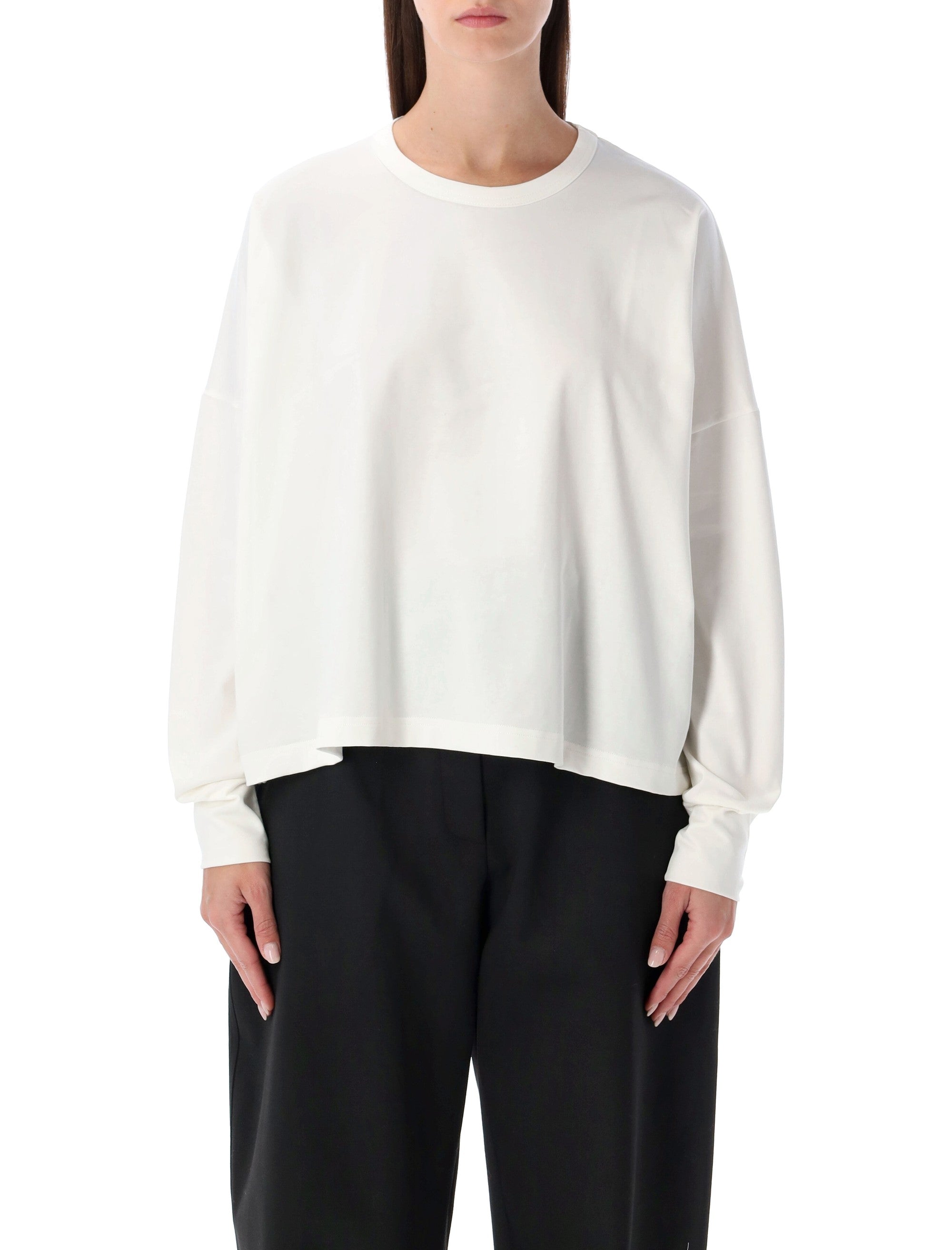 Studio Nicholson Loop cotton jersey long sleeve t-shirt Optic White Tshirt