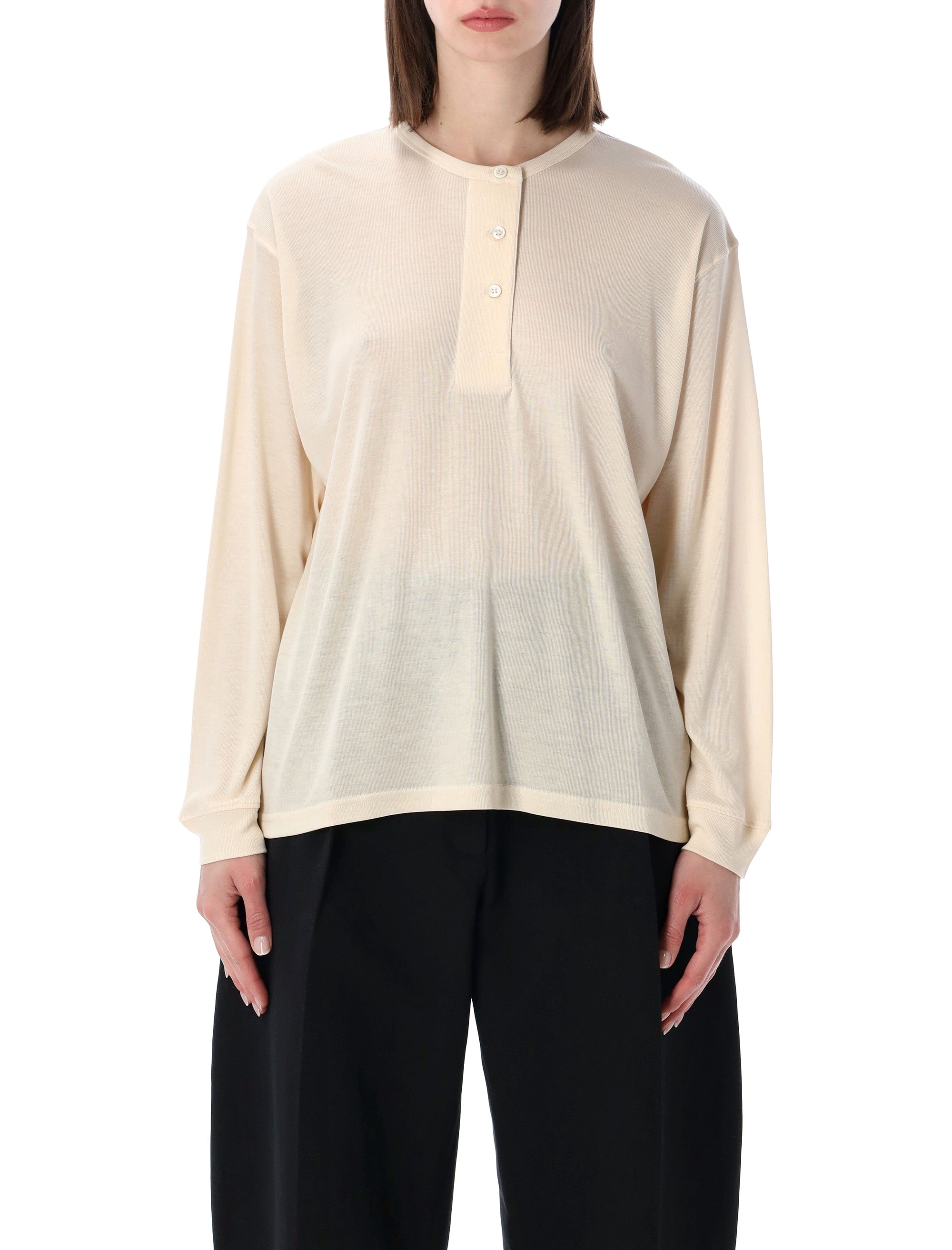 Studio Nicholson Rutas Jersey Top Canvas Beige Lyocell T-shirt