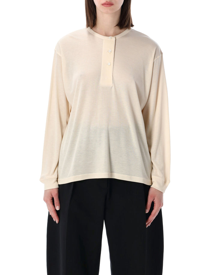 Studio Nicholson Rutas Jersey Top Canvas Beige Lyocell T-shirt