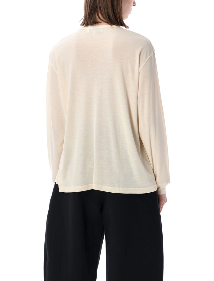 Studio Nicholson Rutas Jersey Top Canvas Beige Lyocell T-shirt