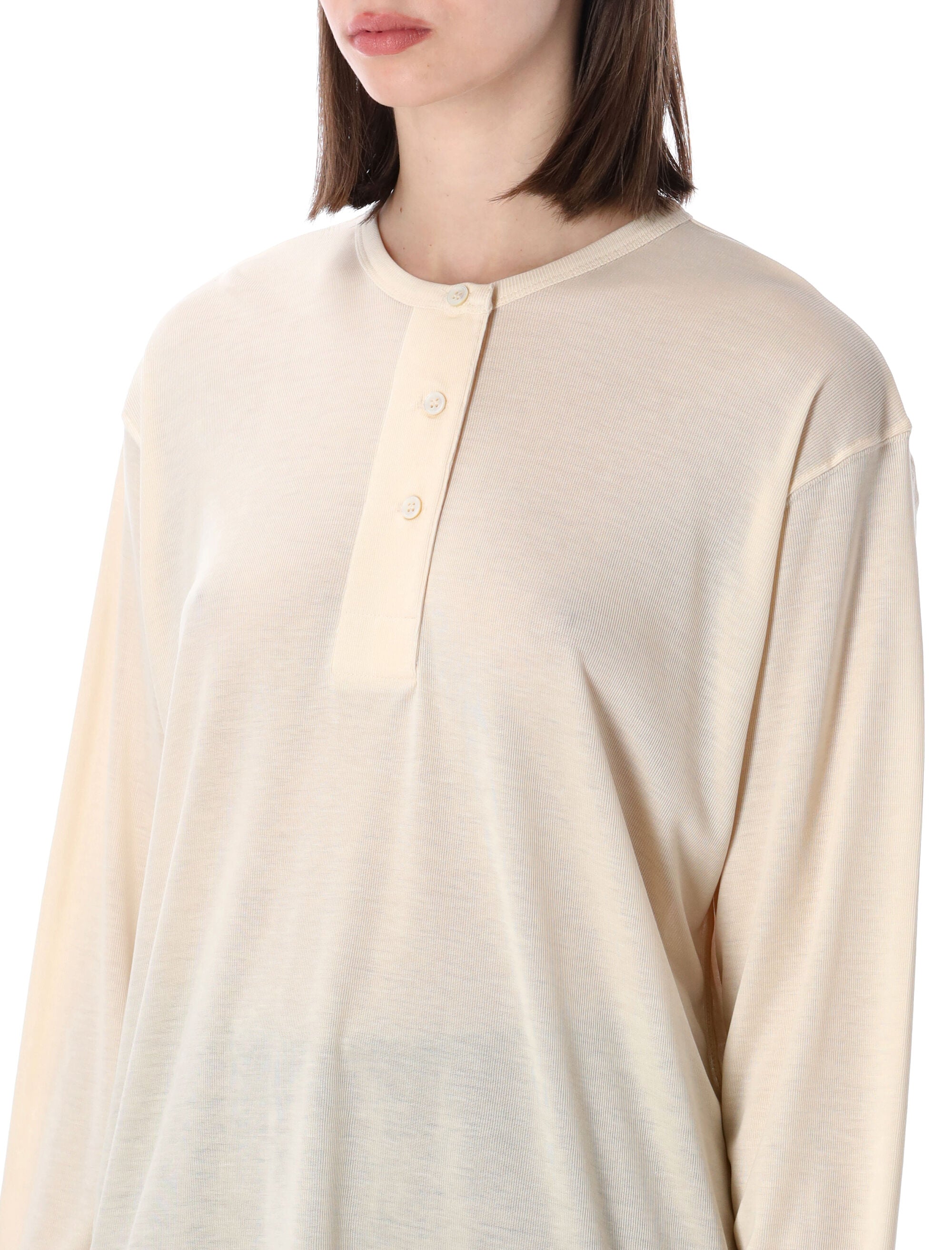 Studio Nicholson Rutas Jersey Top Canvas Beige Lyocell T-shirt