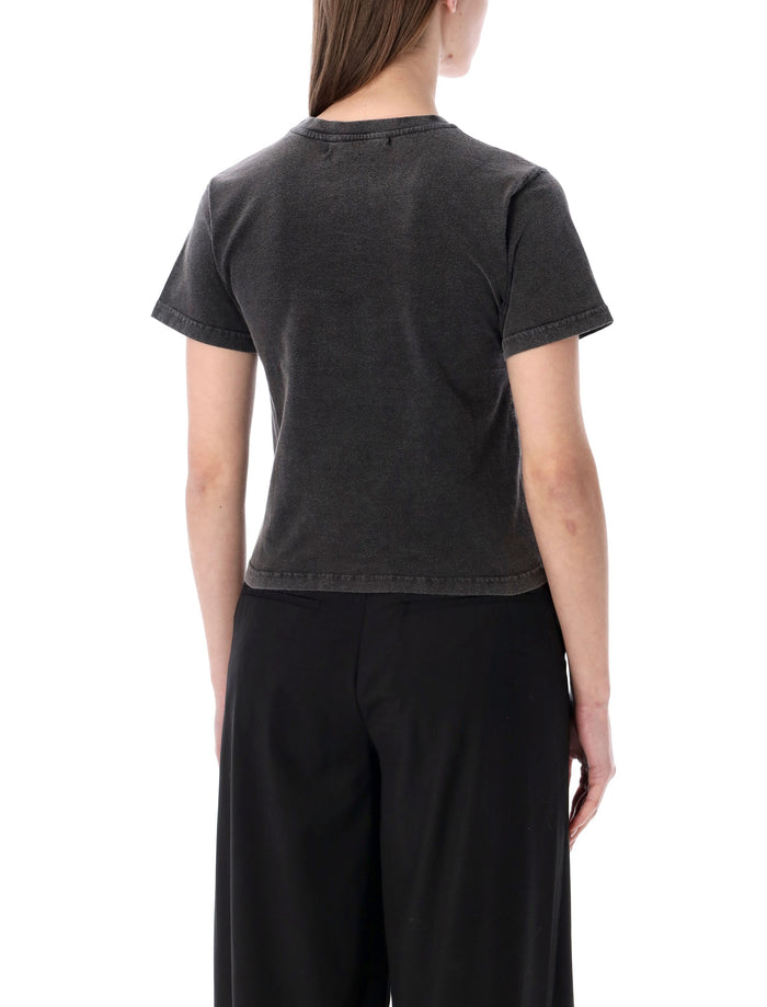 Ottolinger Pierced fitted t-shirt Washed Black Organic Cotton Tshirt