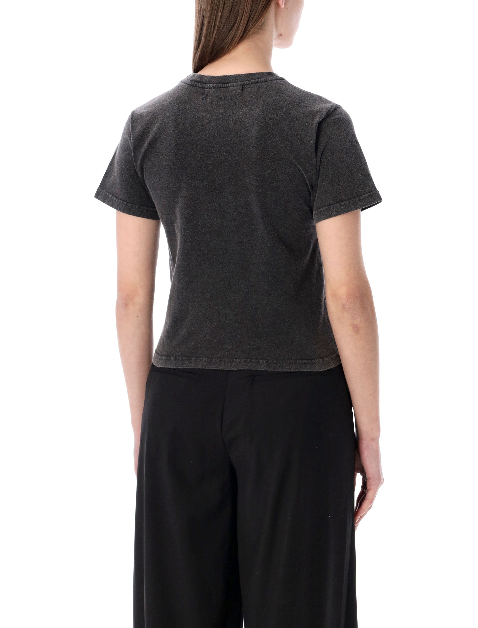 Ottolinger Pierced fitted t-shirt Washed Black Organic Cotton Tshirt