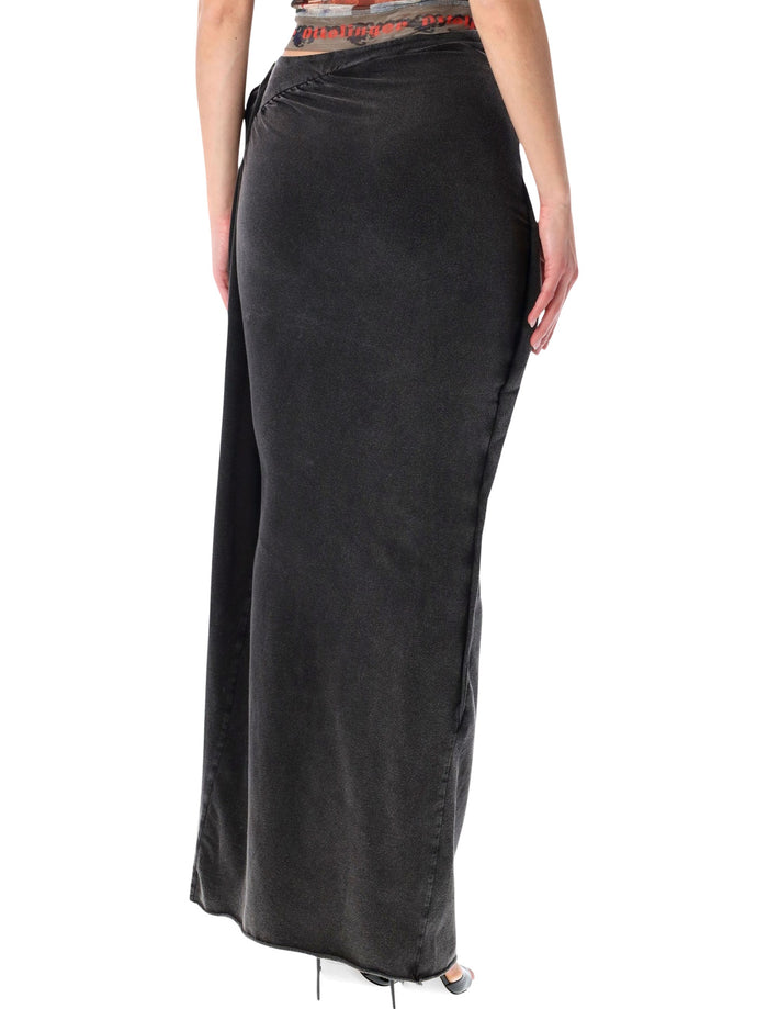 Ottolinger Slitted maxy skirt Washed Black Organic Cotton
