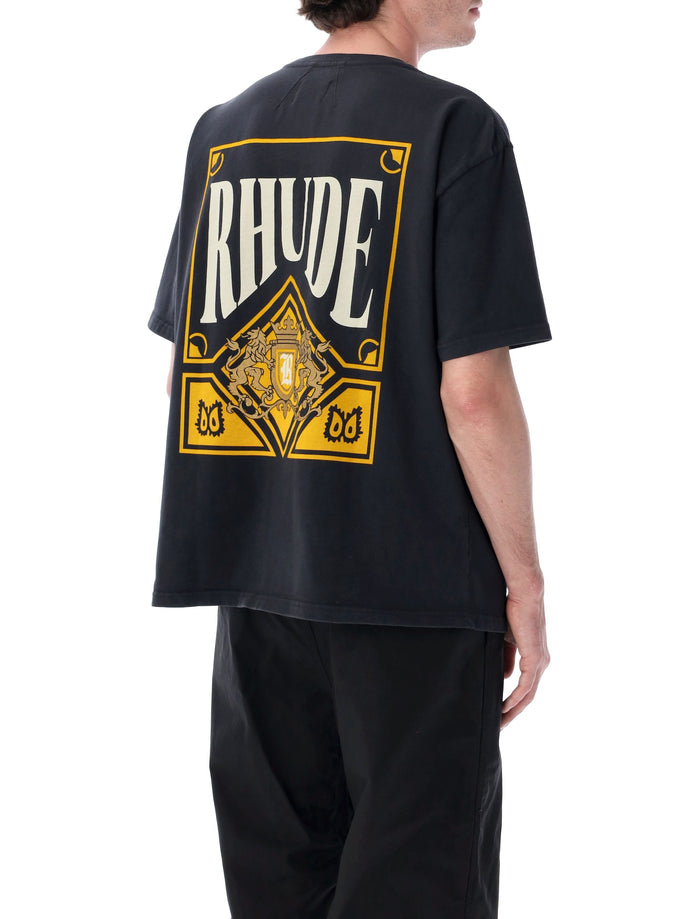 Rhude Playing Card T-Shirt Vintage Black Cotton Tshirt